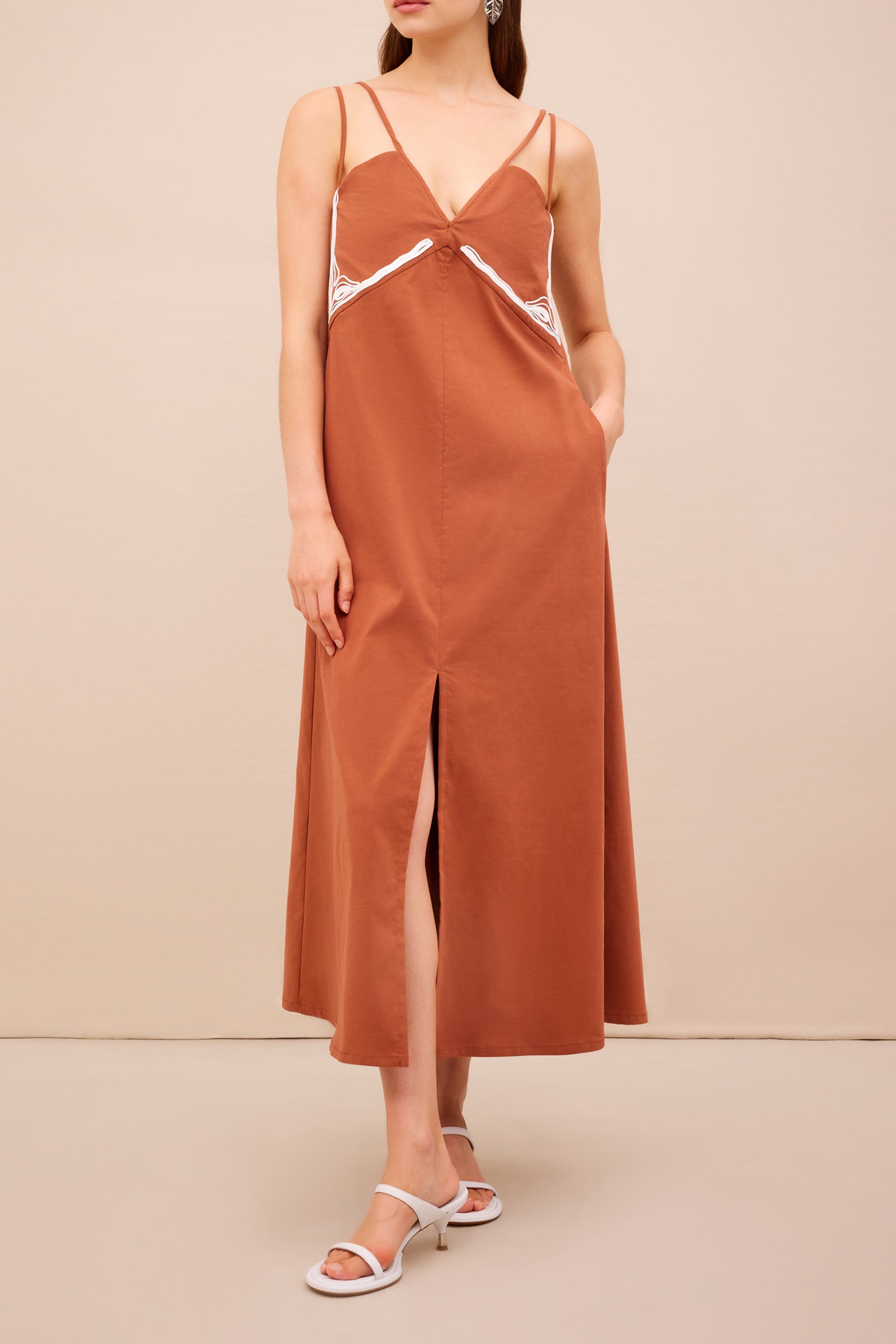 VISCOSE LINEN DRESS