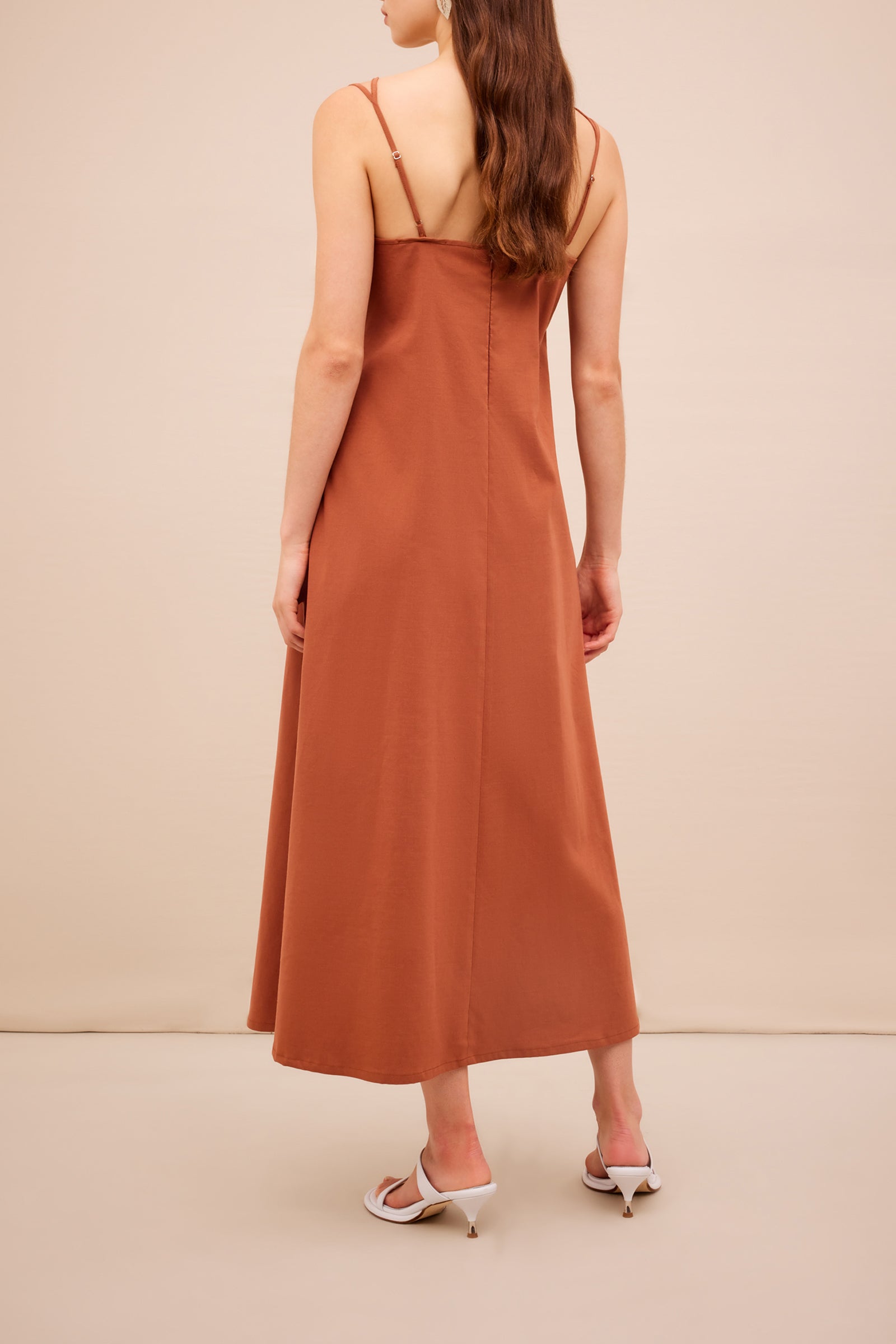 VISCOSE LINEN DRESS