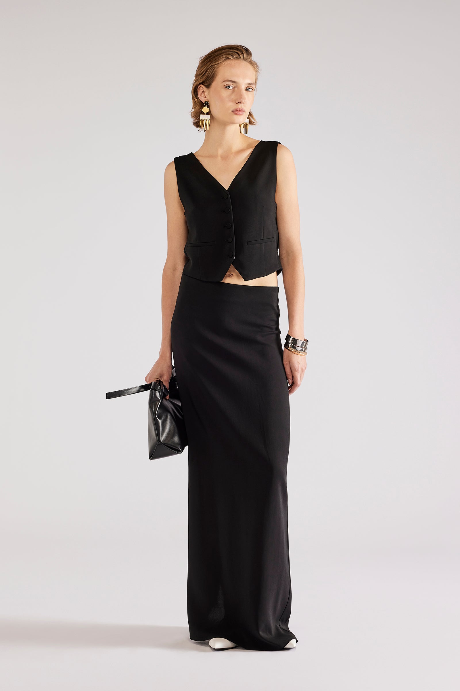 ベスト・ジレ ERIKA CAVALLINI SS25 VERONICA WAISTCOAT (P5SR10 Y69 0) WAISTCOAT VERONICA - Erika Cavallini
