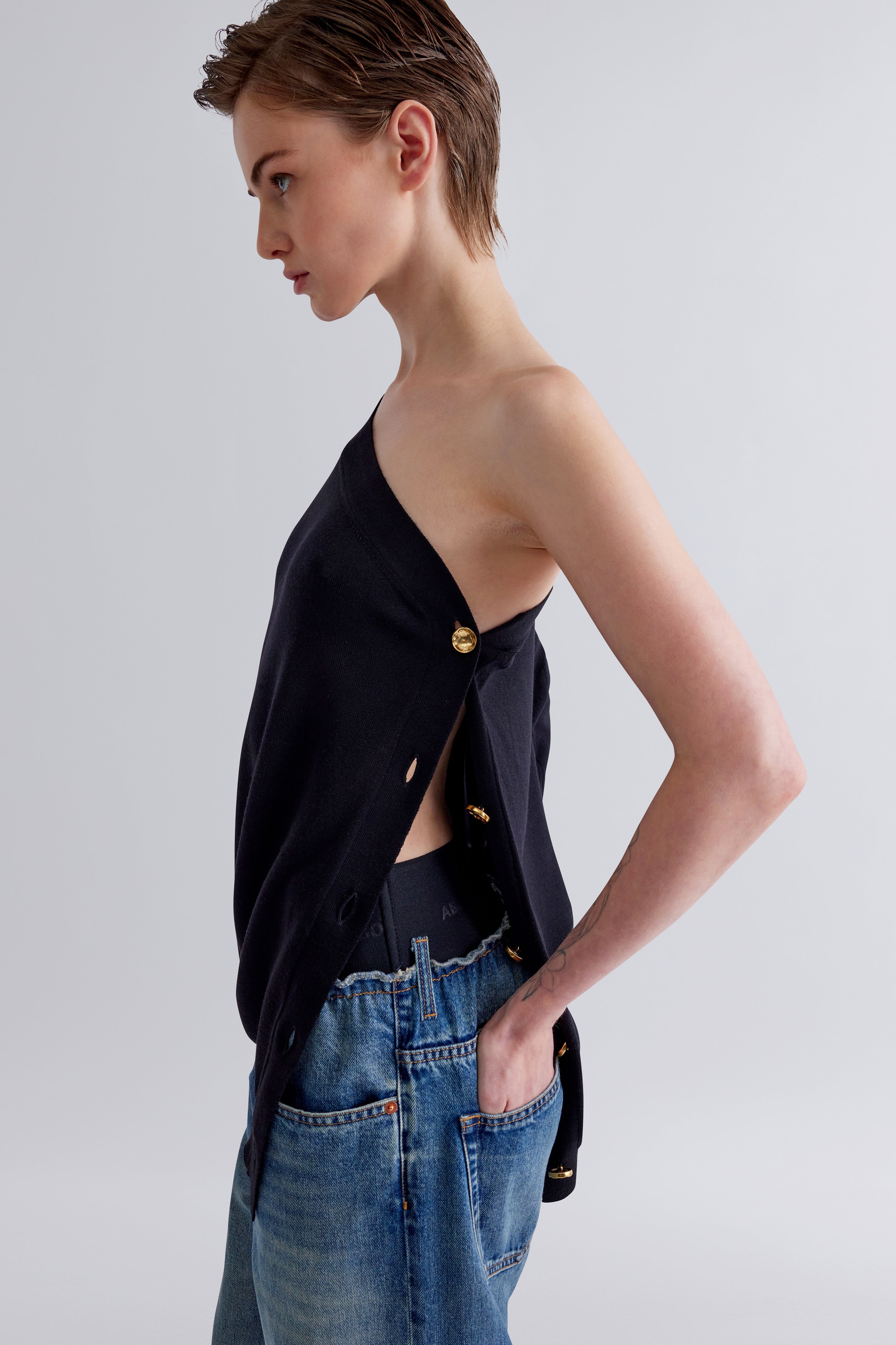 【ERIKA CAVALLINI】DENIM DRESS ワンピース ERIKA CAVALLINI Dresses | Cream Women's Denim Dress | YOOX